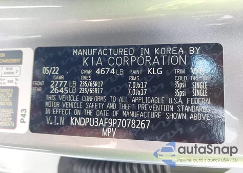 2023 Kia Sportage Lx from USA, damaged, VIN KNDPU3AF9P7078267